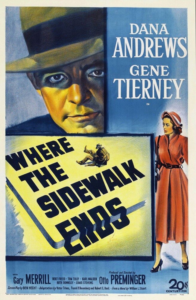Там, где кончается тротуар (1950) постер